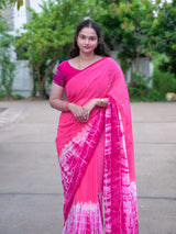 Butter georgette shibori dye saree