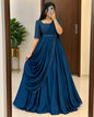 Vichitra silk duppata set dress