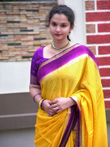 Chinnon weaving check saree with bentex boarder