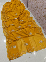 Royal georgette handwork saree