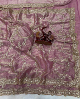 Space silk sequence work saree