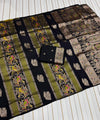Kaddi georgette tissue meenakari saree