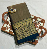 Narayanpeta Mercerised Cotton saree elephant boarder