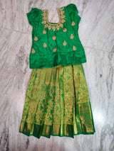 Customised maggam pattu parikini for kids