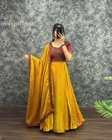 Spark space silk party wear fully stitched dress