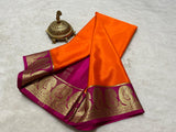 Mysore silk contrast budget friendly saree