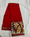 Mangalagiri silk handloom kalamkari gap boarder saree