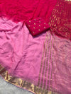 2 shades viscose georgette saree