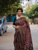 Kashmiri Print Soft Tussar Saree
