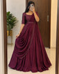 Vichitra silk duppata set dress