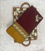 Narayanpeta Mercerised Cotton elephant gap boarder