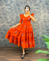 Cotton fully stitched maxi gown for women