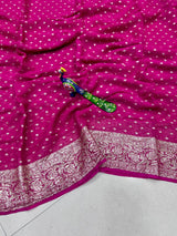 Pure Viscose georgette saree