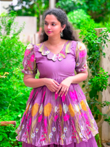 Customised boutique style kota fabric layers maxi