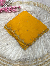 Space silk beads work saree