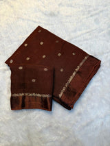 Jute silk viscose buttis saree