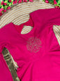 Mul cotton kolam design traditional Mangalagiri style anarkali set