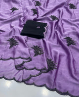 Rangoli silk saree embroidery buttis