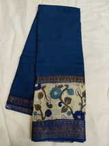 Mangalagiri silk handloom kalamkari gap boarder saree