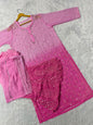 Georgette chikankari heavy Jaal work 3 pc kurti set
