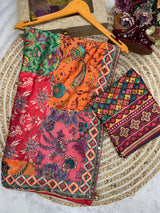 Premium Laya celeb inspired ajrak saree