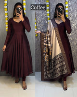 Vichitra silk kalamkari dupatta set