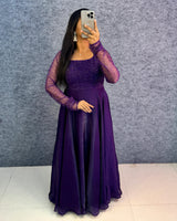Space silk umbrella dress set