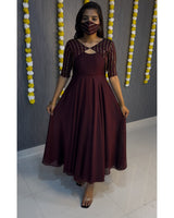 3 in 1 beautiful fully stitched gown in coat