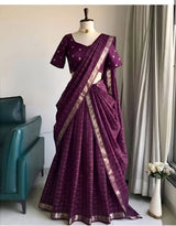 Vintage chex Half saree