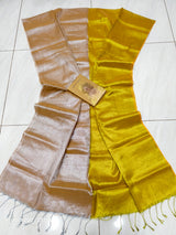 Raga mul tissue cotton dual shade saree