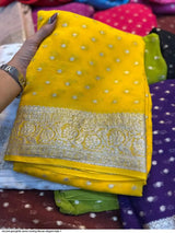 Pure Viscose georgette saree