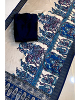 Vichitra silk kalamkari dupatta set