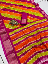 Marshmallow Matte Georgette Rangkat Saree