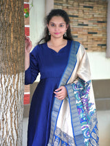 Vichitra silk kalamkari dupatta set