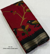 Maheswari Silk Kalamkari Parrot printed Saree