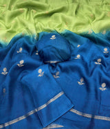 Jute viscose dual shade saree