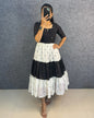 Dual colour maxi frocks for women