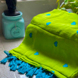 Mul cotton heart embroidery saree