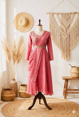 Anarkali pre stitched indo western outfit
