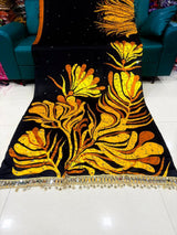 Gajji silk mirror boarder saree