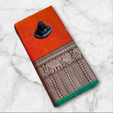 Narayanpeta Mercerised Cotton saree elephant boarder