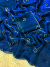 Space silk beads buttis saree