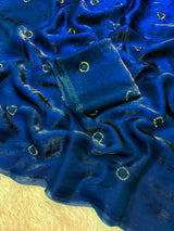 Space silk beads buttis saree