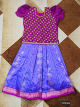 Customised maggam pattu parikini for kids