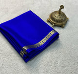 Semi Mysore silk saree flower boarder