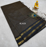 Kalyani Vintage Checked gap boarder saree