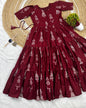 Warli doll art block print maxi