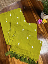 Mul cotton heart embroidery saree