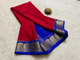 Mysore silk contrast budget friendly saree