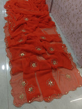Royal georgette kardhana handwork saree
